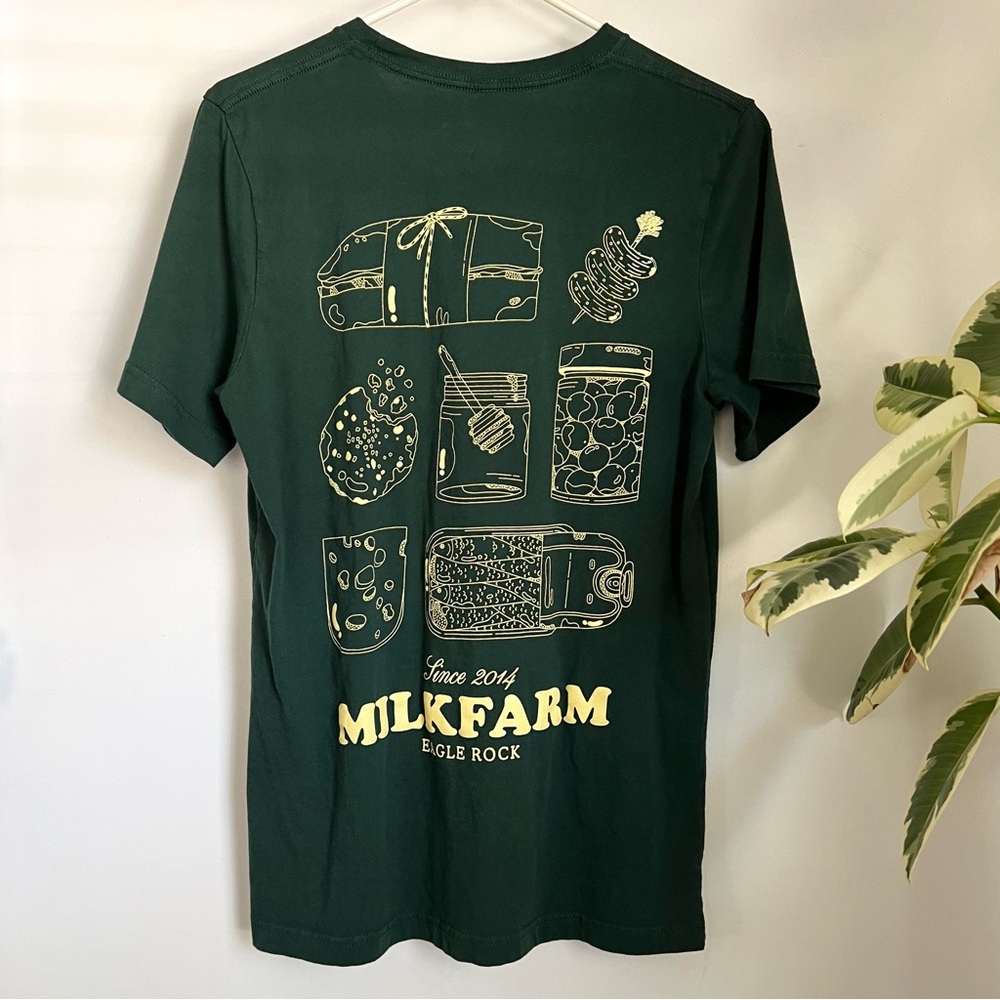 Milkfarm x Marianna Fierro Provisions Tee Green Graphic T-Shirt cheese cookie M